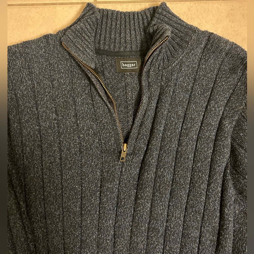Haggar Blue Quarter-Zip